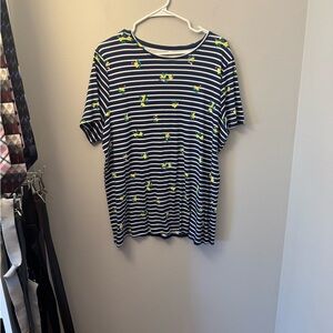 croft & barrow Blue and White Striped Classic Tee